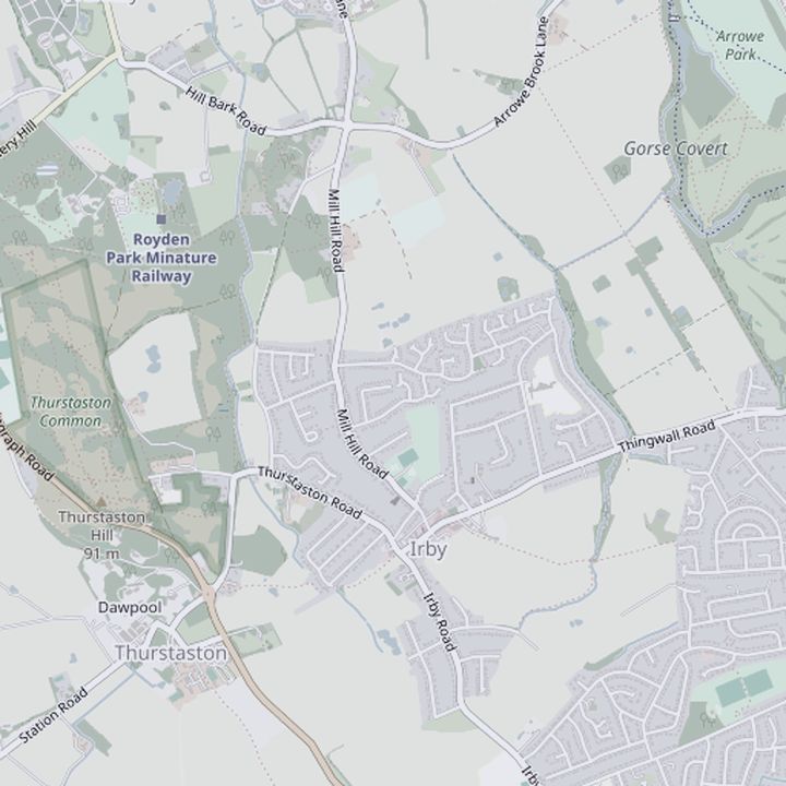Map of Irby and the surrounding streets
