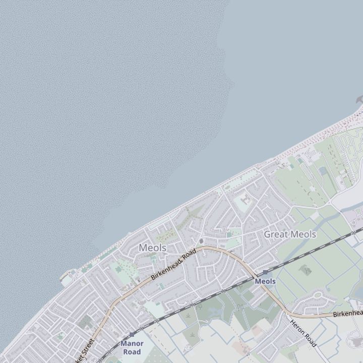Map of Meols and the surrounding streets